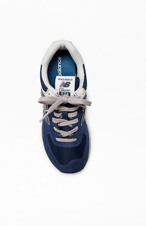 Women's Navy 574 Sneakers image number 5