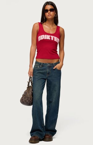 Girly Ribbed Tank Top image number 5