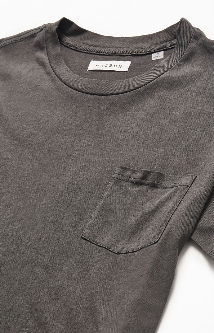 Black Vintage Wash Pocket T-Shirt