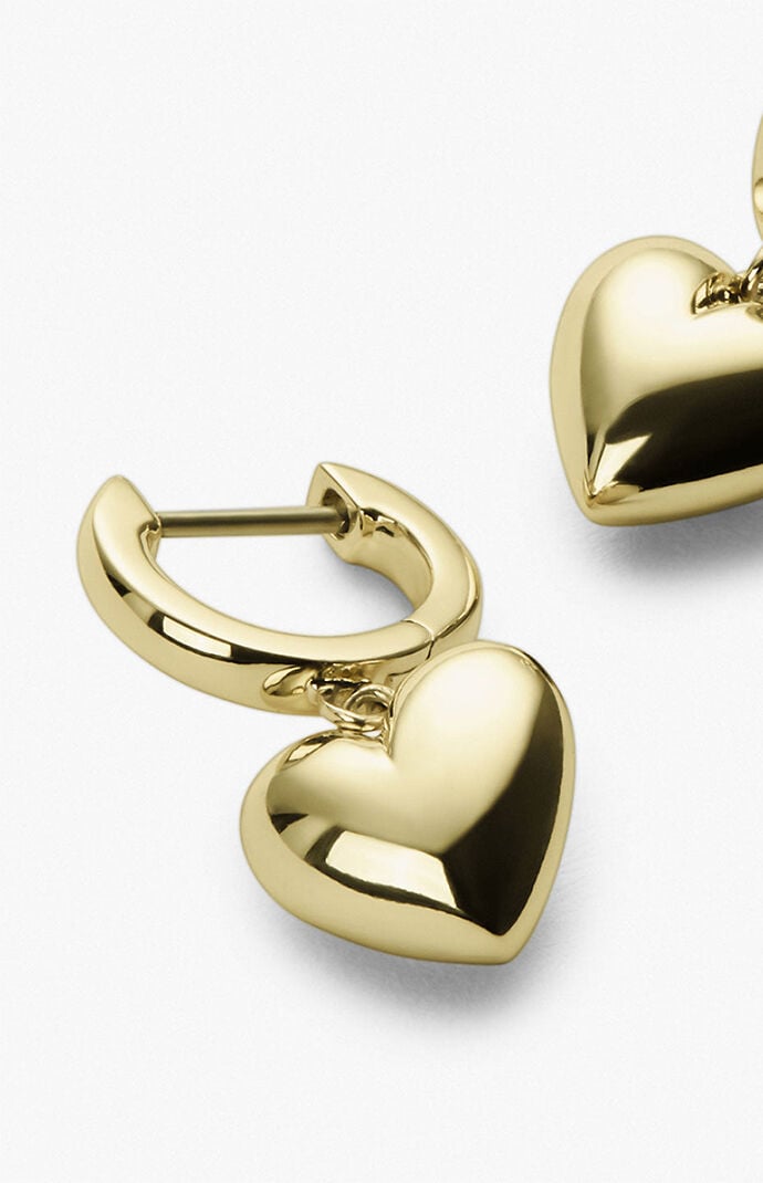 Ana Luisa Jessica Puffed Heart Hoop Earrings | PacSun