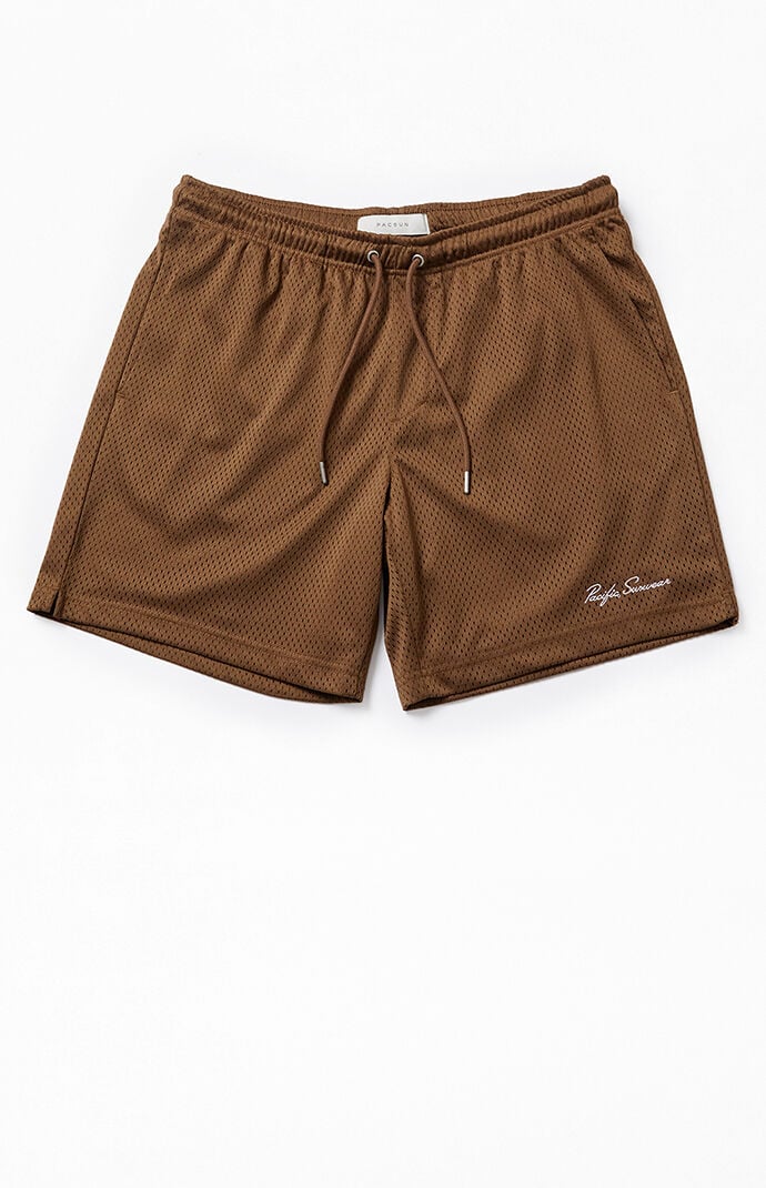 Pacsun Brown Mesh Basketball Shorts