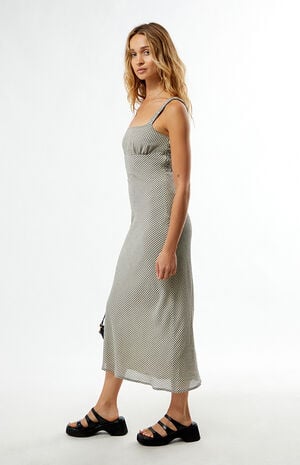 Plaid Bustier Midi Dress image number 4