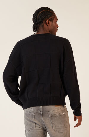 Tonal Checkerboard Jacquard Sweater image number 3