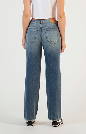 Jordyn Low Rise Straight Leg Jeans Medium Indigo Tint image number 4
