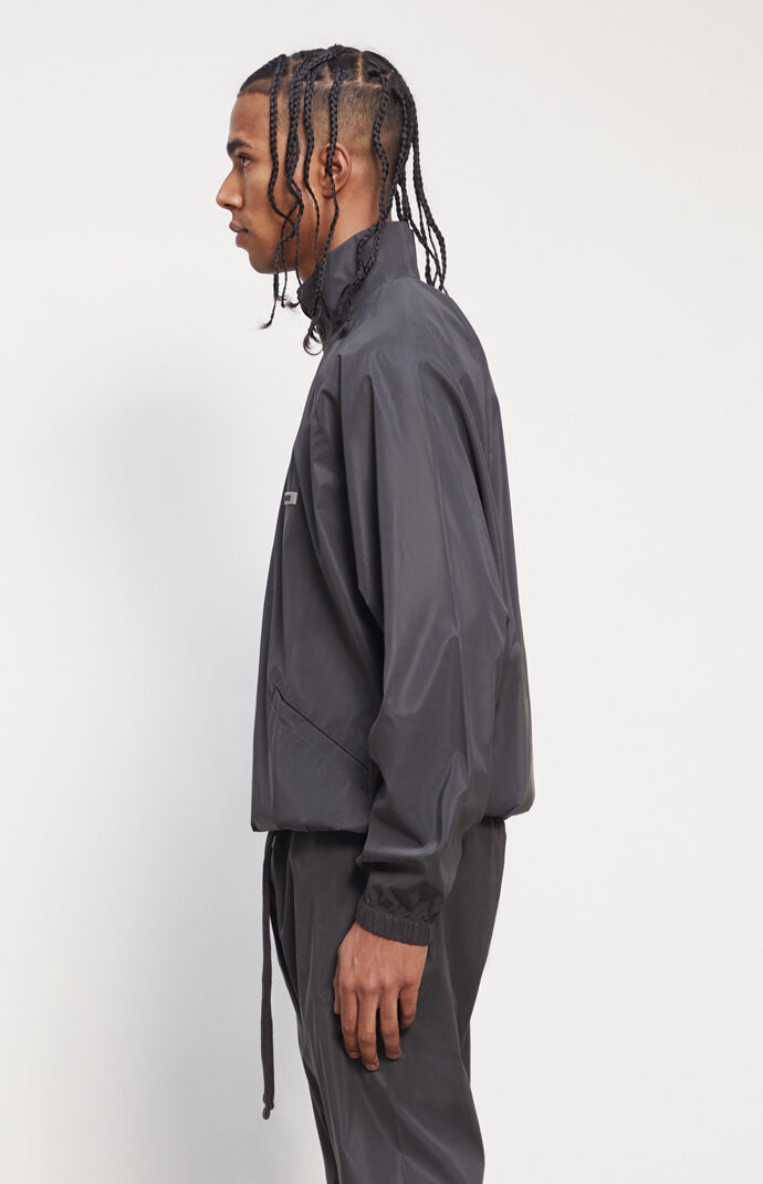 essentials black half zip pullover