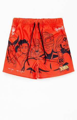 x X-Men '97 Red Mesh Basketball Shorts image number 1