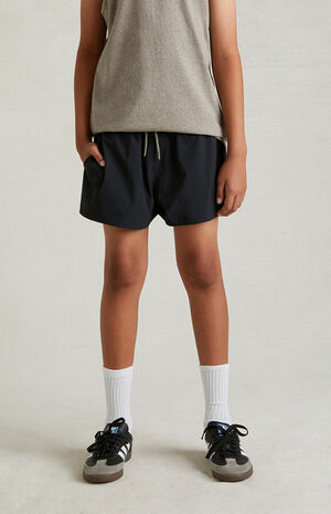 Essentials Black Nylon Running Shorts image number 3