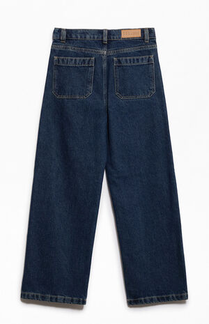 Baggy Jeans Contrast Stitch Dark Blue image number 3