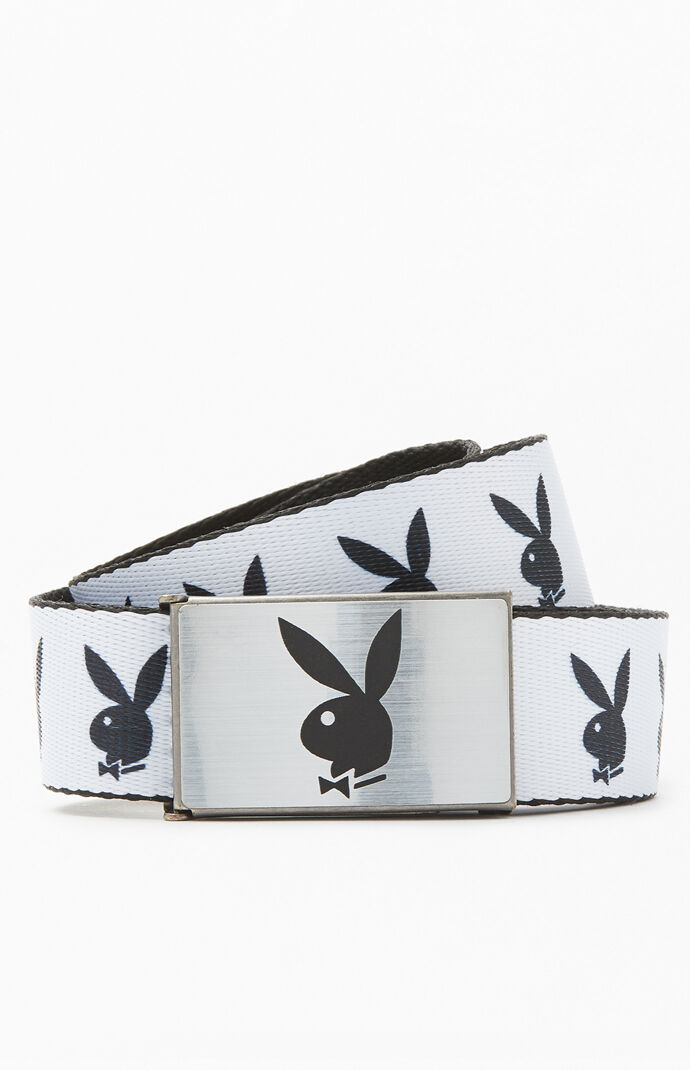 Playboy X Playboy White Black Repeat Bunny Belt Pacsun