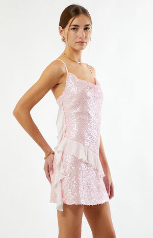 Jasmine Ruffle Sequin Mini Dress image number 4