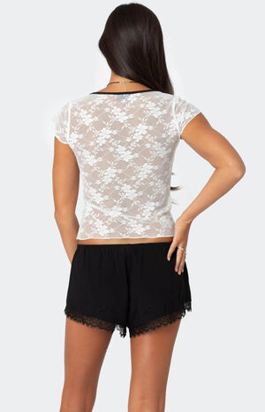 Avi Sheer Lace Top image number 5