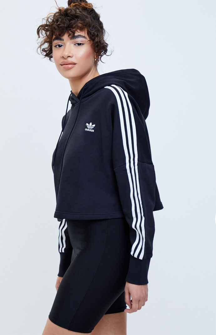 Black Cropped Hoodie