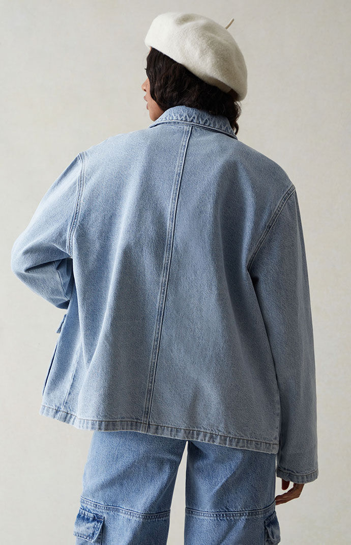PacSun Denim Cargo Workwear Jacket PacSun