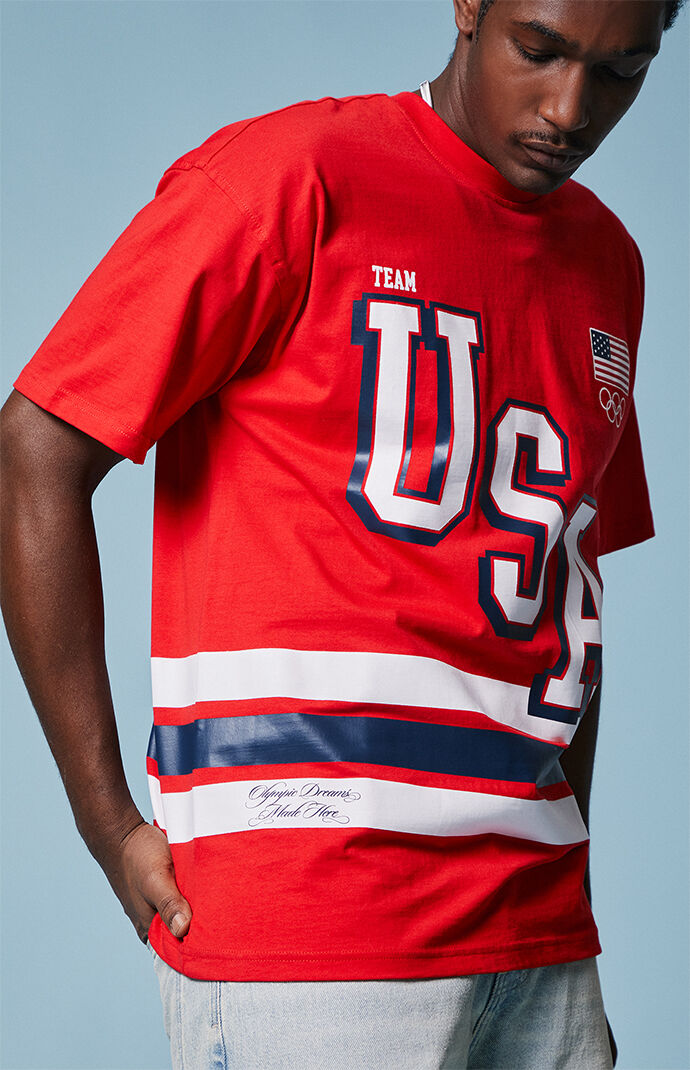Olympics Red Milano Cortina Team USA Dream Jersey T-Shirt