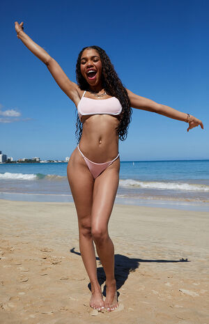 Pink Kierra High Cut Bikini Bottom image number 1