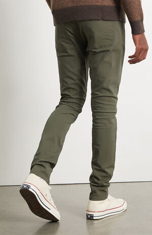 Olive Skinny Comfort Stretch Jeans image number 4