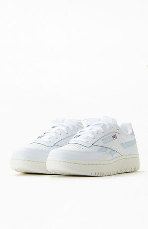 Women's White & Blue Club C Double Revenge Sneakers image number 2
