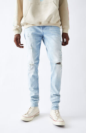 PacSun Light Ripped Stacked Skinny Jeans | PacSun