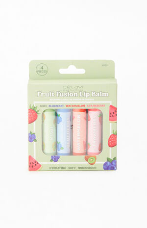 4 Pack Fruit Fusion Lip Balms image number 1