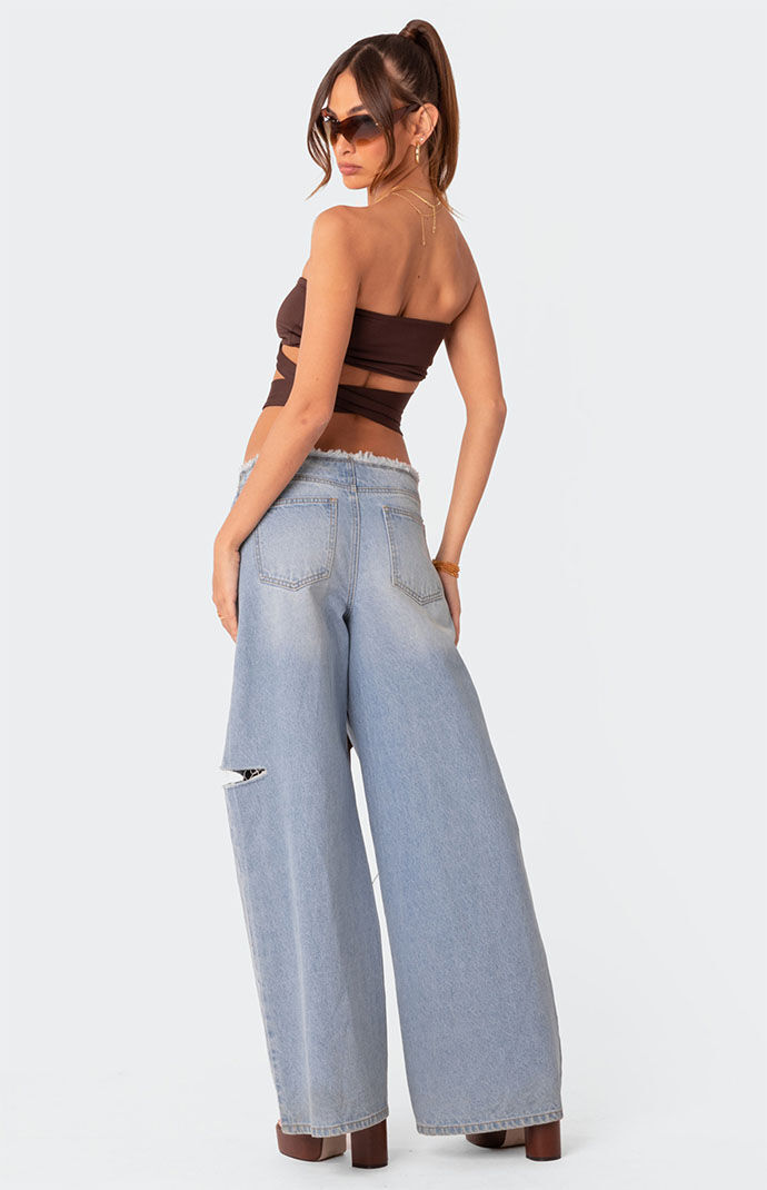 Edikted Wyatt Wrap Tie Bandeau Top