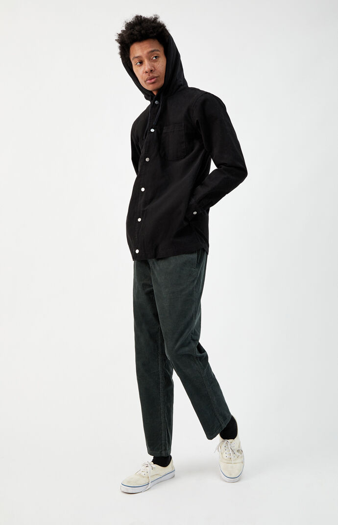 Black Hooded Shacket