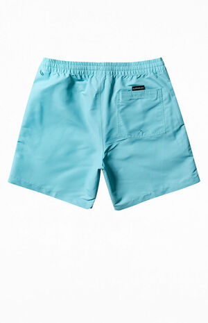 Eco Light Blue Beach Please Volley 17" Swim Trunks image number 2
