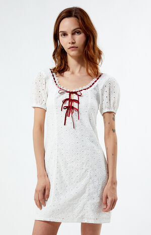 Bow Ribbon Mini Dress image number 3