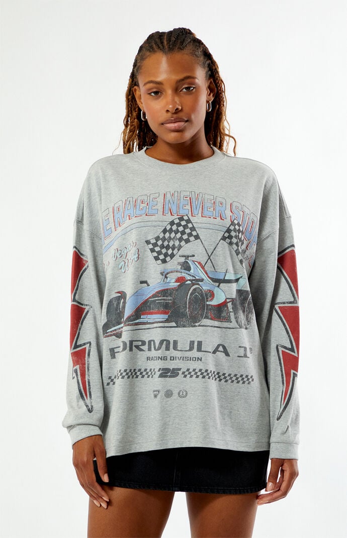 Formula 1 x Pacsun Las Vegas Lights Out Long Sleeve Oversized T-Shirt