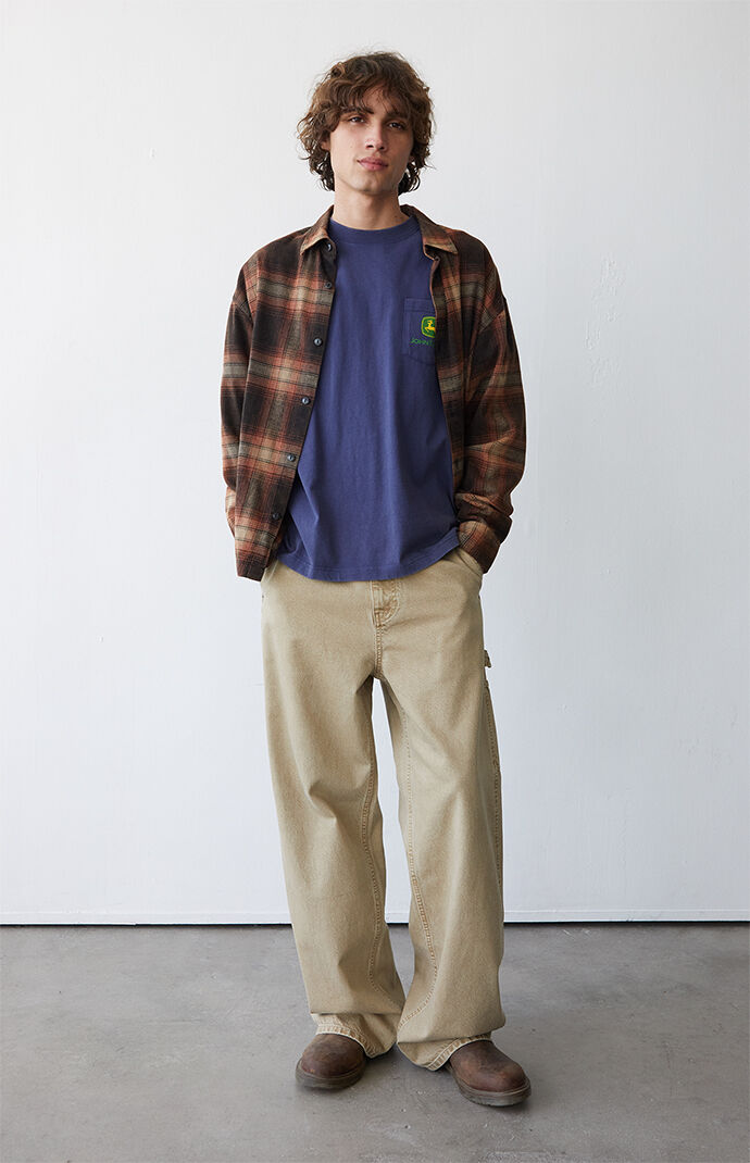 テンダーロインLONG SLEEVE TEE POCKET NAVY L JOHN DEERE Blue Pocket T-Shirt | PacSun