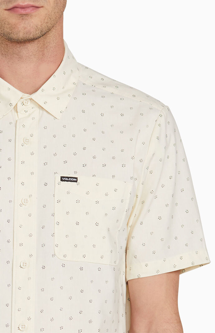 Volcom Mens Mark Mix Button Up Short Sleeve Shirt