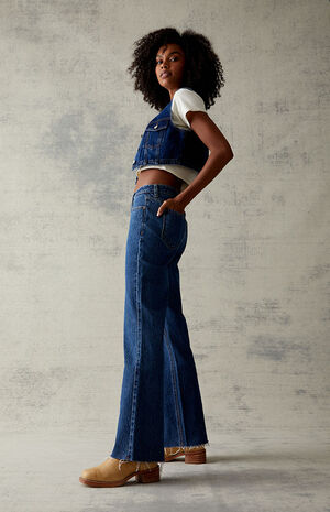 Eco Dark Blue Vintage Bootcut Jeans image number 1