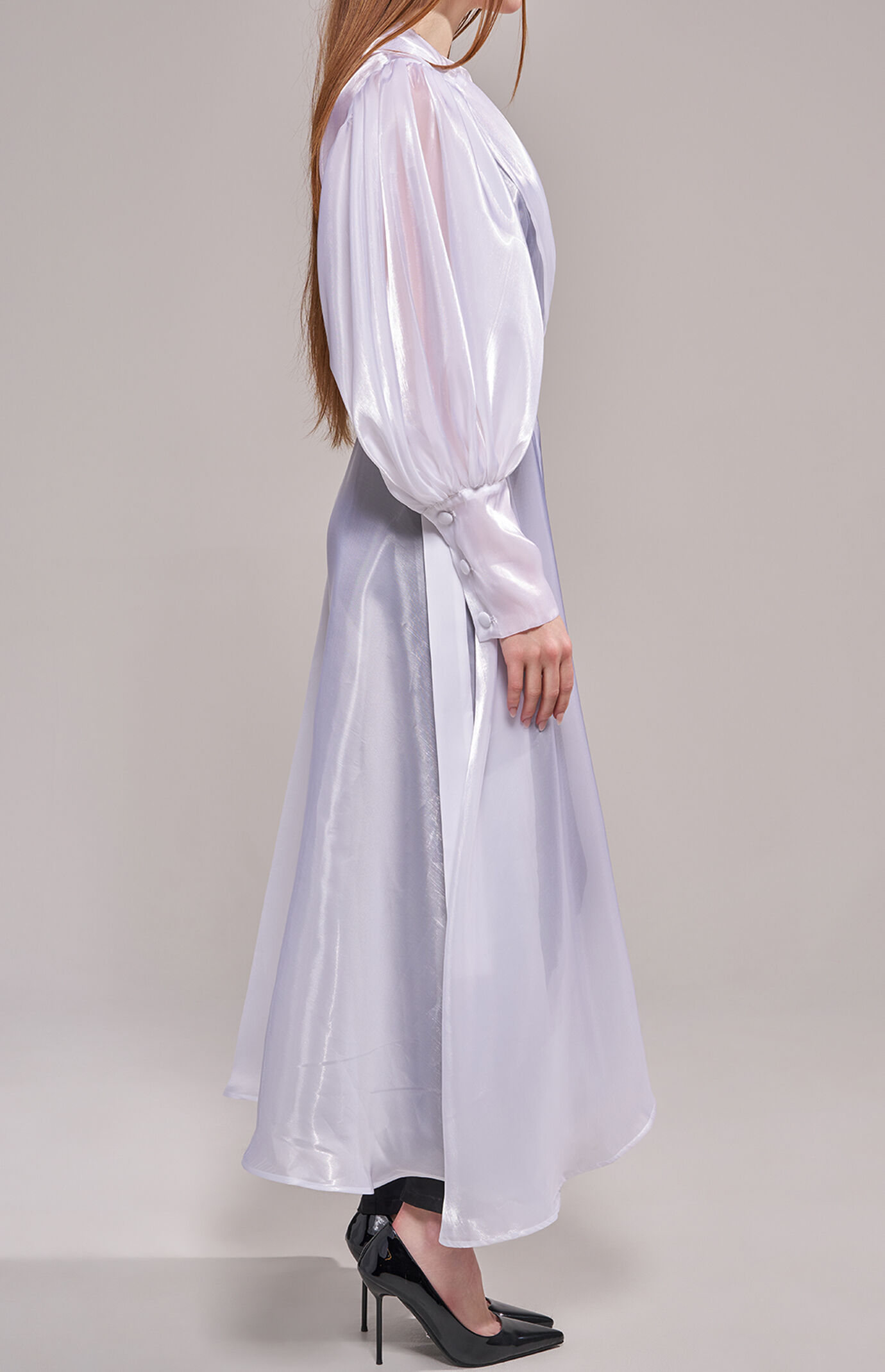 AZALEA WANG Cassara Sheer Trench Coat