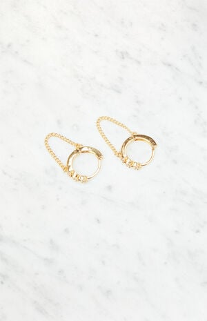 Mini Drop Hoop Earrings image number 1