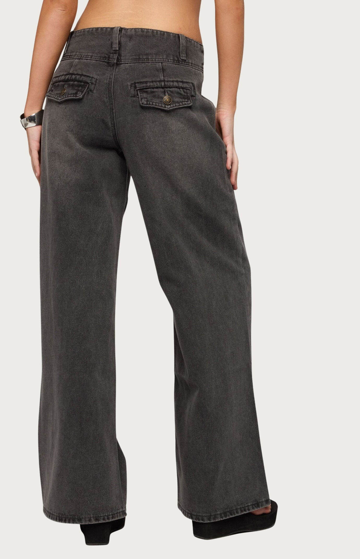 Edikted Meredith Low Rise Wide Leg Jeans