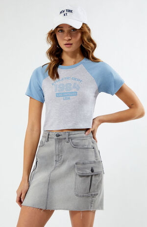 Denim Cargo Mini Skirt image number 1