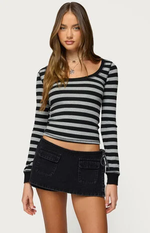 Rainey Striped Long Sleeve Top image number 1