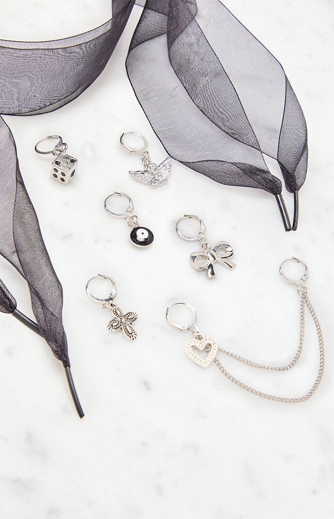 LA Hearts Black Charm Shoe Laces