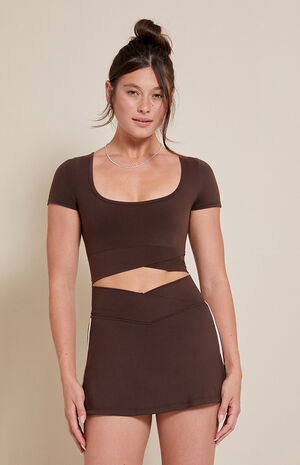 PAC WHISPER Active Side Stripe Crossover Mini Skort image number 2