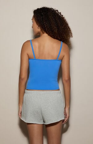 Heather Grey Ultra Soft Fleece Classic Sweat Shorts image number 4