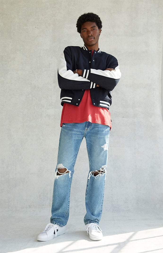 Medium Indigo Loose Rigid Jeans