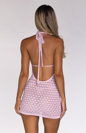 Makenzie Crochet Halter Mini Dress image number 3