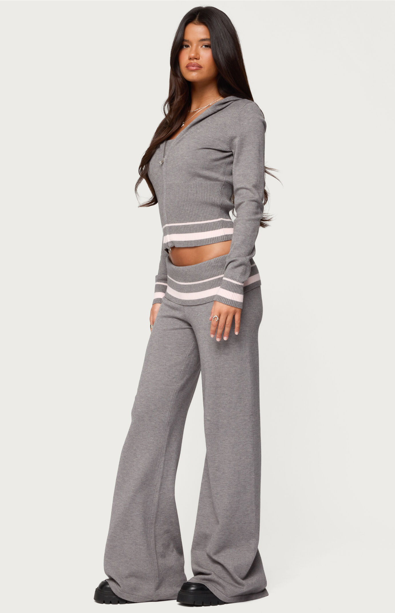 Edikted Kaliya Stripey Strapless Knit Top