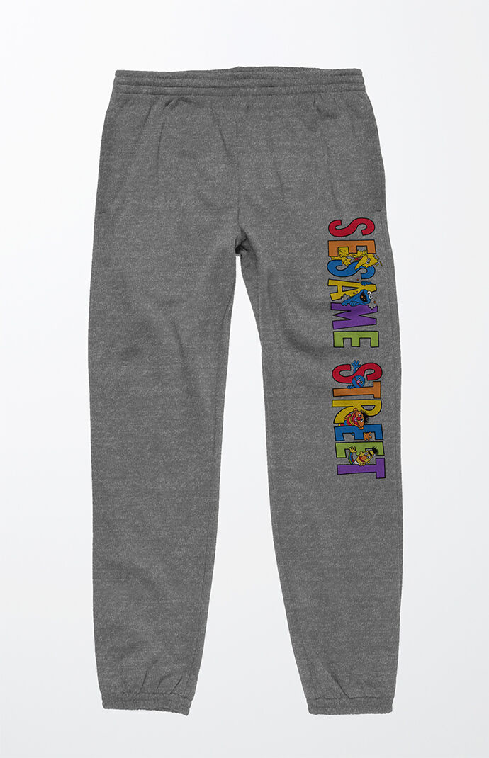 Bioworld Sesame Street Rainbow Logo Sweatpants PacSun