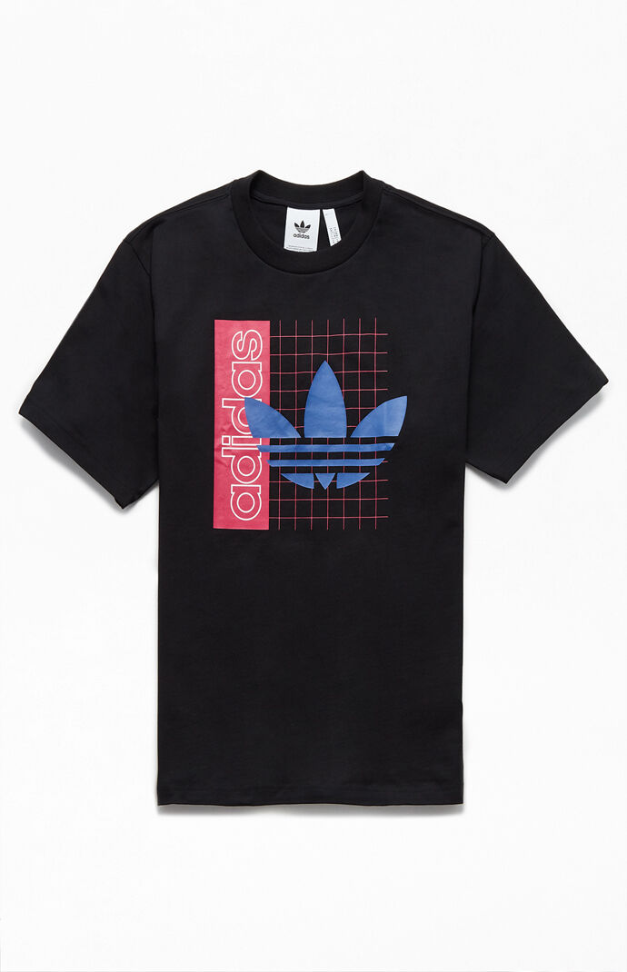 Adidas Grid Trefoil T Shirt Pacsun
