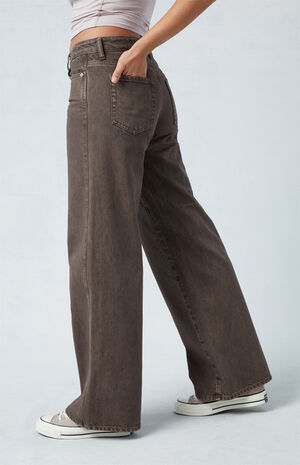 Eco Brown Low Rise Baggy Jeans image number 3