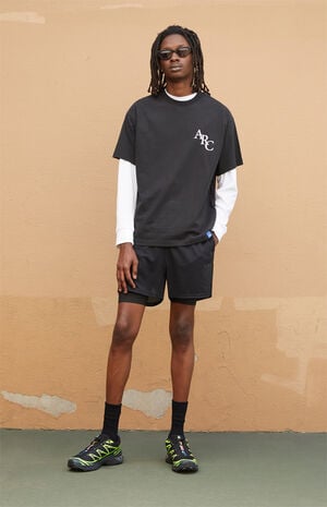 Active Black Mesh 2 in 1 Shorts image number 6