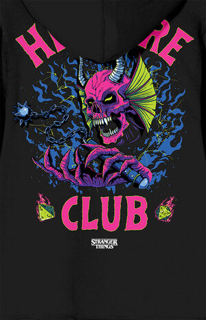 Stranger Things Hawkins Hellfire Club Zip Up Hoodie image number 4