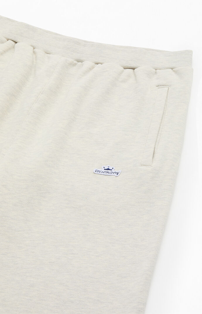 Awake NY Heather Grey Crown Logo Sweatpants