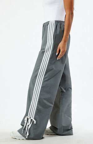 Dark Grey Wide Leg Track Pants image number 3
