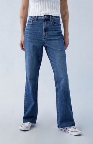 PacSun Eco Stretch Dark Indigo High Waisted Bootcut Jeans | PacSun